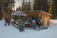 Bufet u dětských lyžařských vleků Kaprun