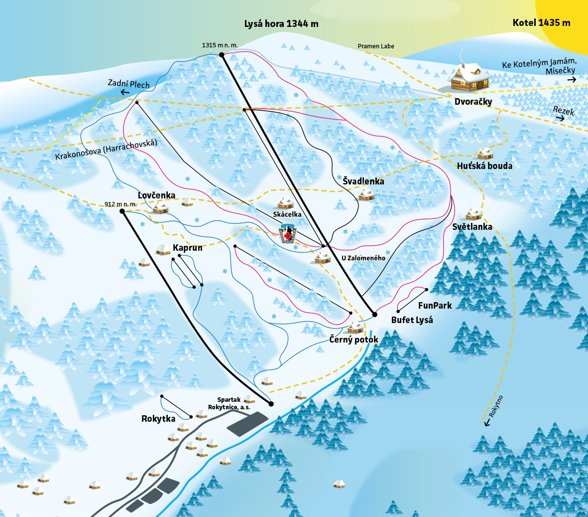 Mapa ośrodka narciarskiego